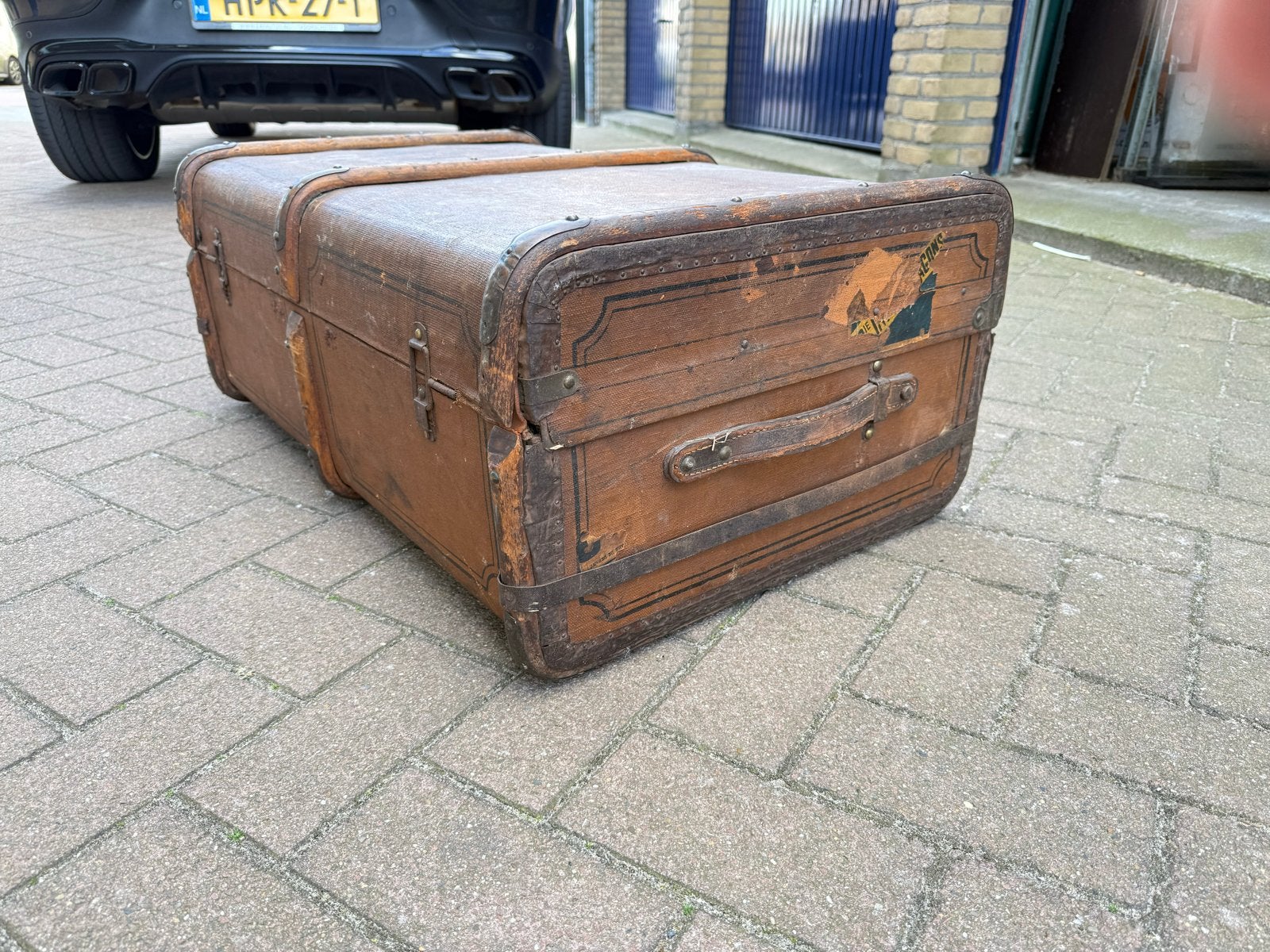 Antieke koffer/kist - Vintage reisbagage, Ophalen