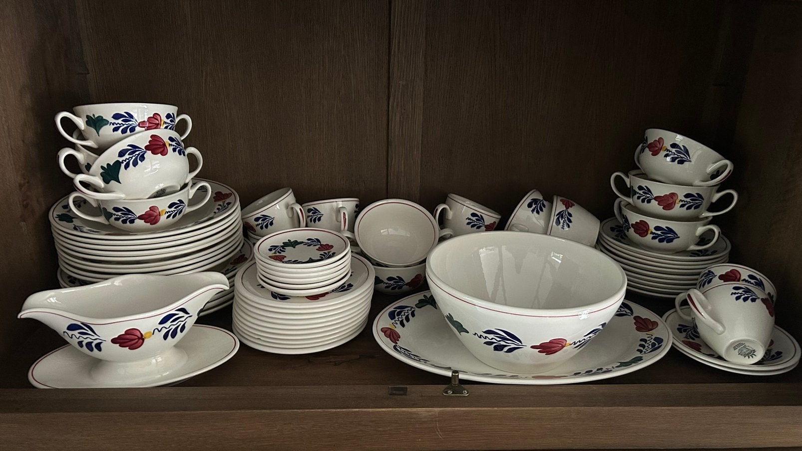 Boerenbont servies, Ophalen