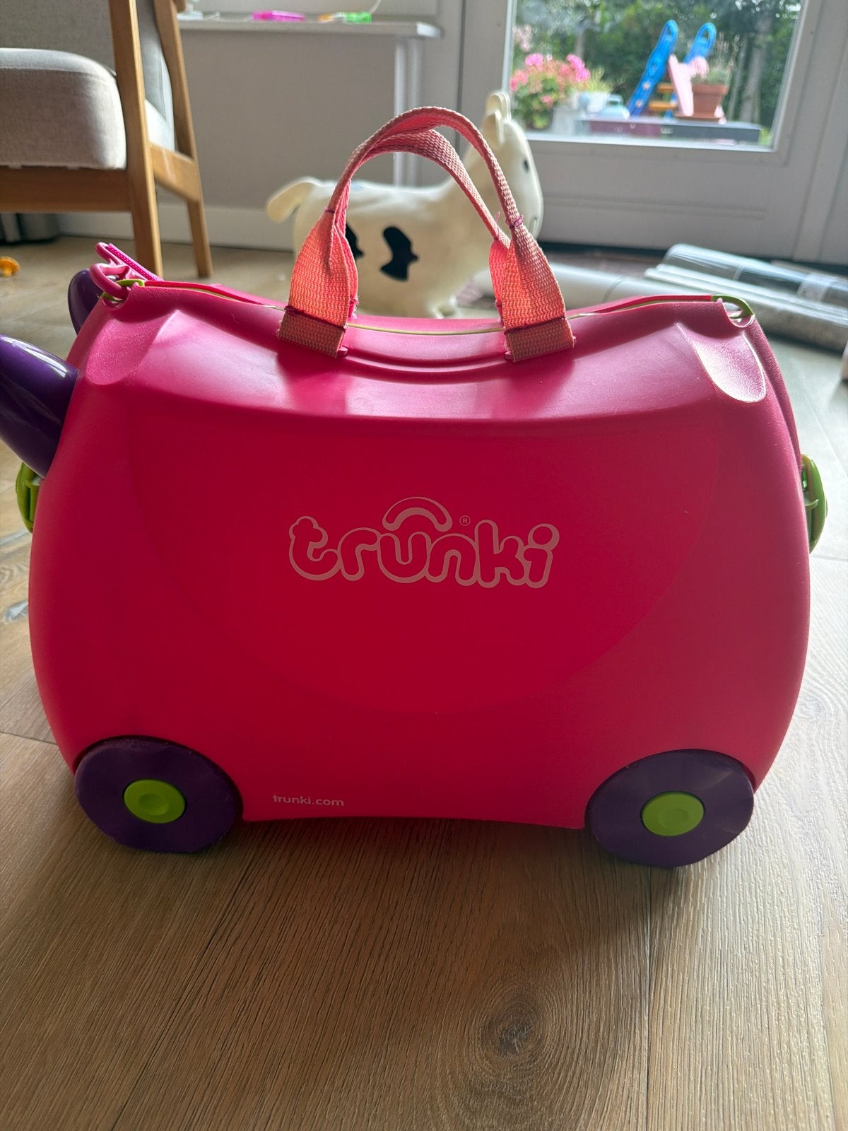 Trunki kinder koffer roze met wielen, Ophalen, Zo goed als nieuw