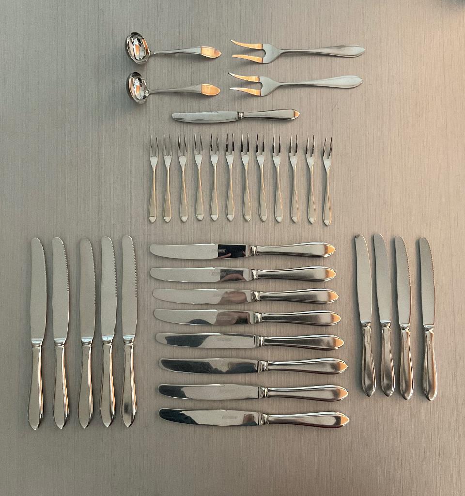 Gero Zilmeta 718 Puntfilet bestek, Antiek en Kunst, Antiek | Bestek, Ophalen of Verzenden