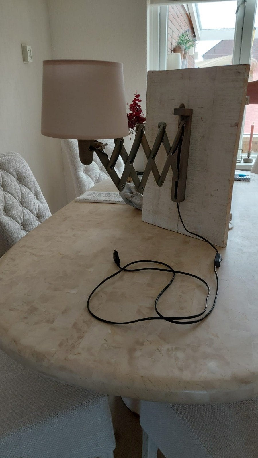wandlamp uittrekbaar, kan met of zonder bord, Ophalen of Verzenden, Gebruikt