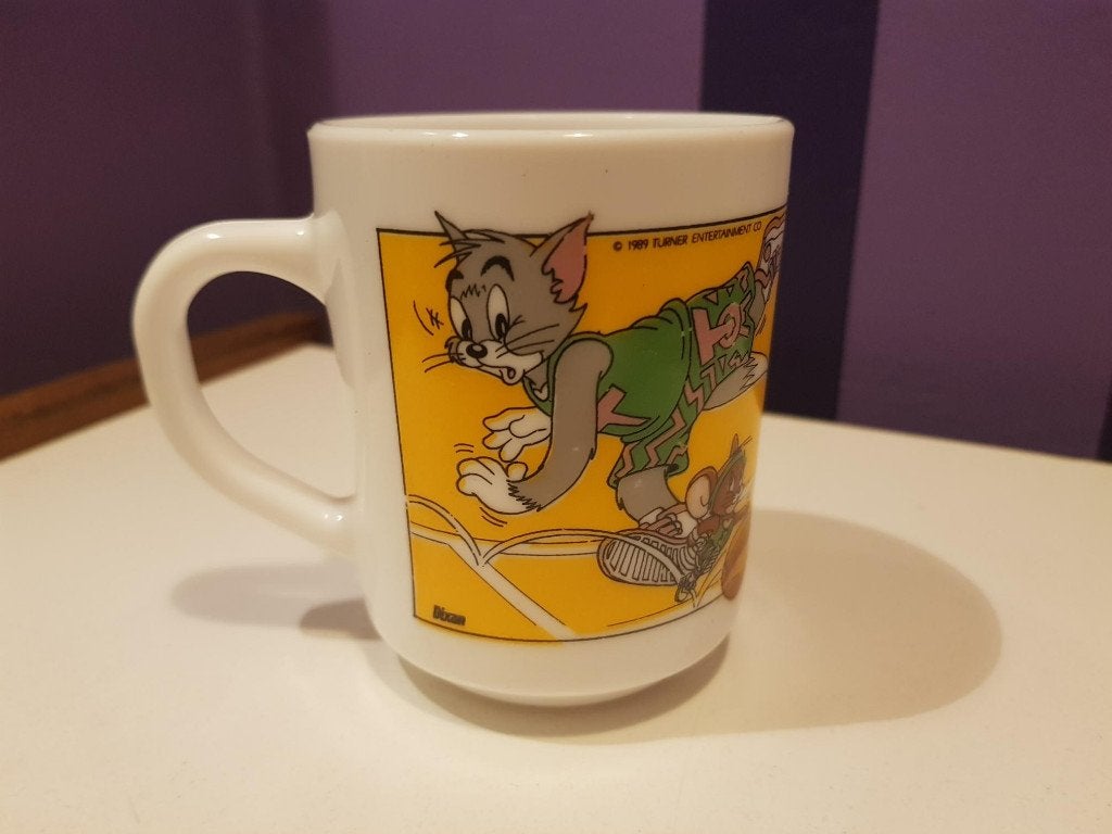 Vintage retro Tom & Jerry Arcopal Beker mok servies, Ophalen, Gebruikt, Overige merken, Vintage