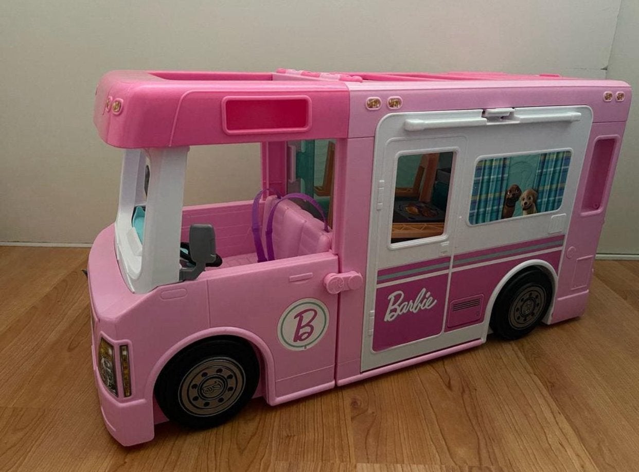 Barbie camper stora openen zo goed als nieuw, Ophalen of Verzenden, Zo goed als nieuw, Toebehoren