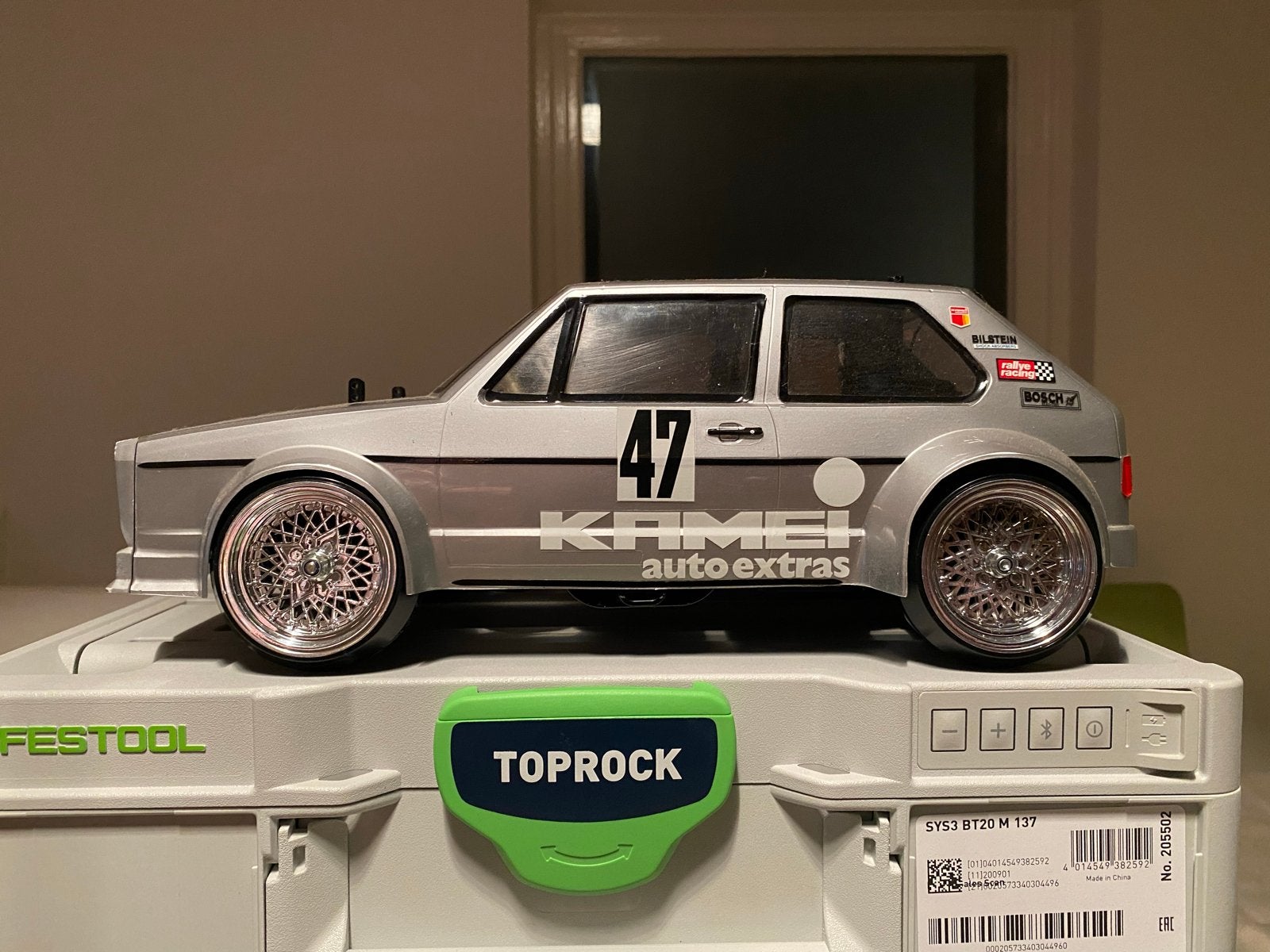 Tamiya RC Auto Volkswagen Golf Kamei, Gebruikt, Auto, 1:32 tot 1:50, Ophalen of Verzenden