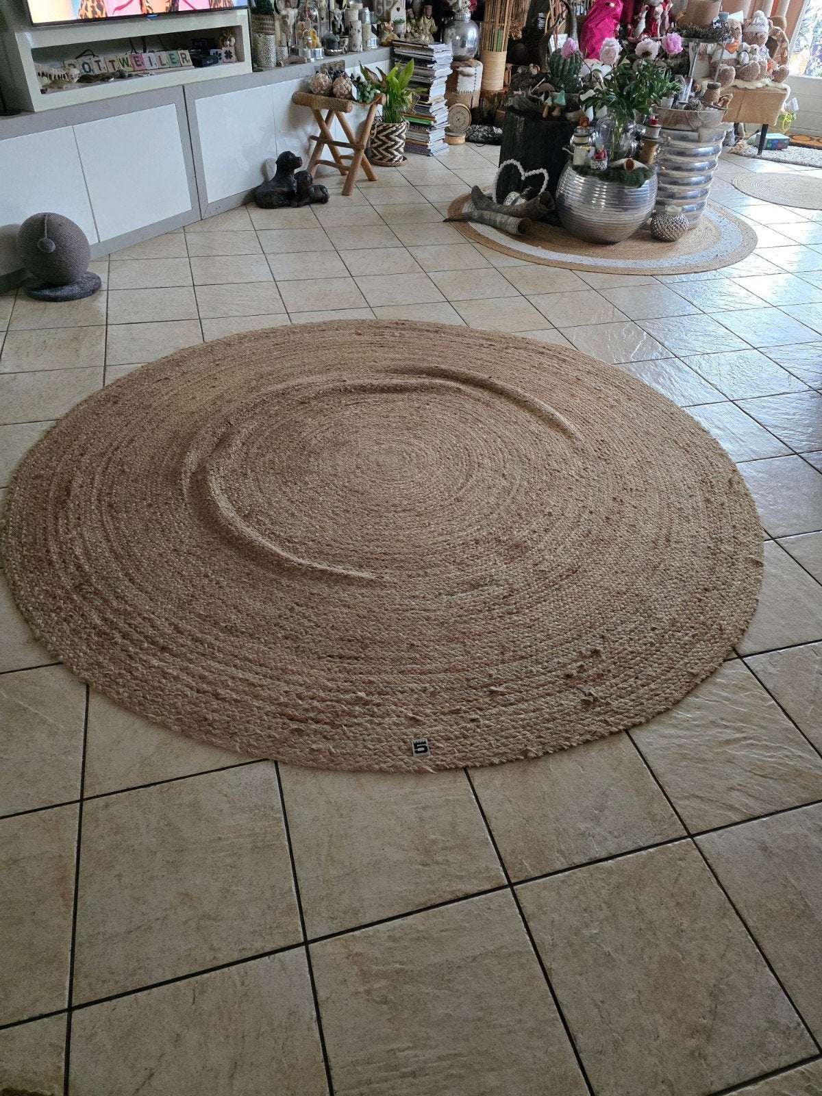 rotan tapijt rond 1.80 rond. Loods 5, Ophalen of Verzenden, Rond
