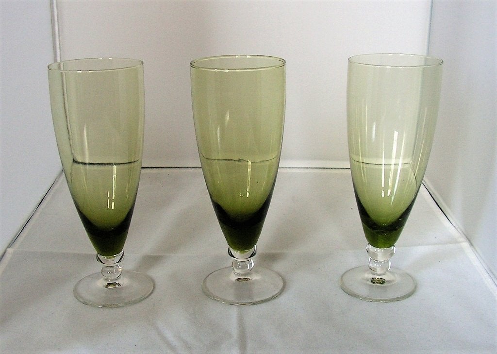 3 Groene Biertulpen Carnaval, Glas of Glazen, Gebruikt, ., Ophalen of Verzenden