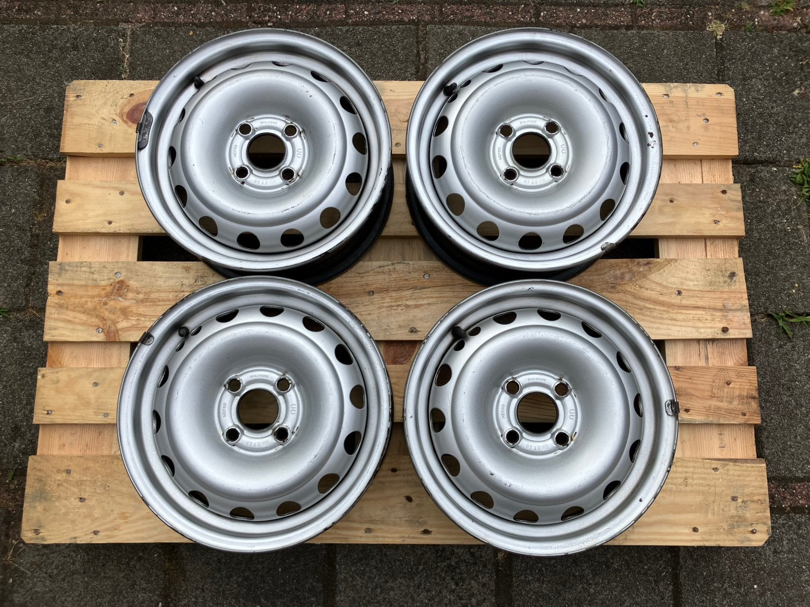 4x originele GM stalen velgen 14 inch Opel Combo goede staat, Auto-onderdelen, Banden en Velgen, Velg(en), 14 inch, Gebruikt, Ophalen of Verzenden