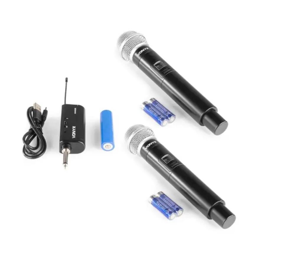 KARAOKE 2  microfoons NIEUW, Vonyx WM552 Draadloze UHF, Ophalen of Verzenden, Zo goed als nieuw, Zangmicrofoon