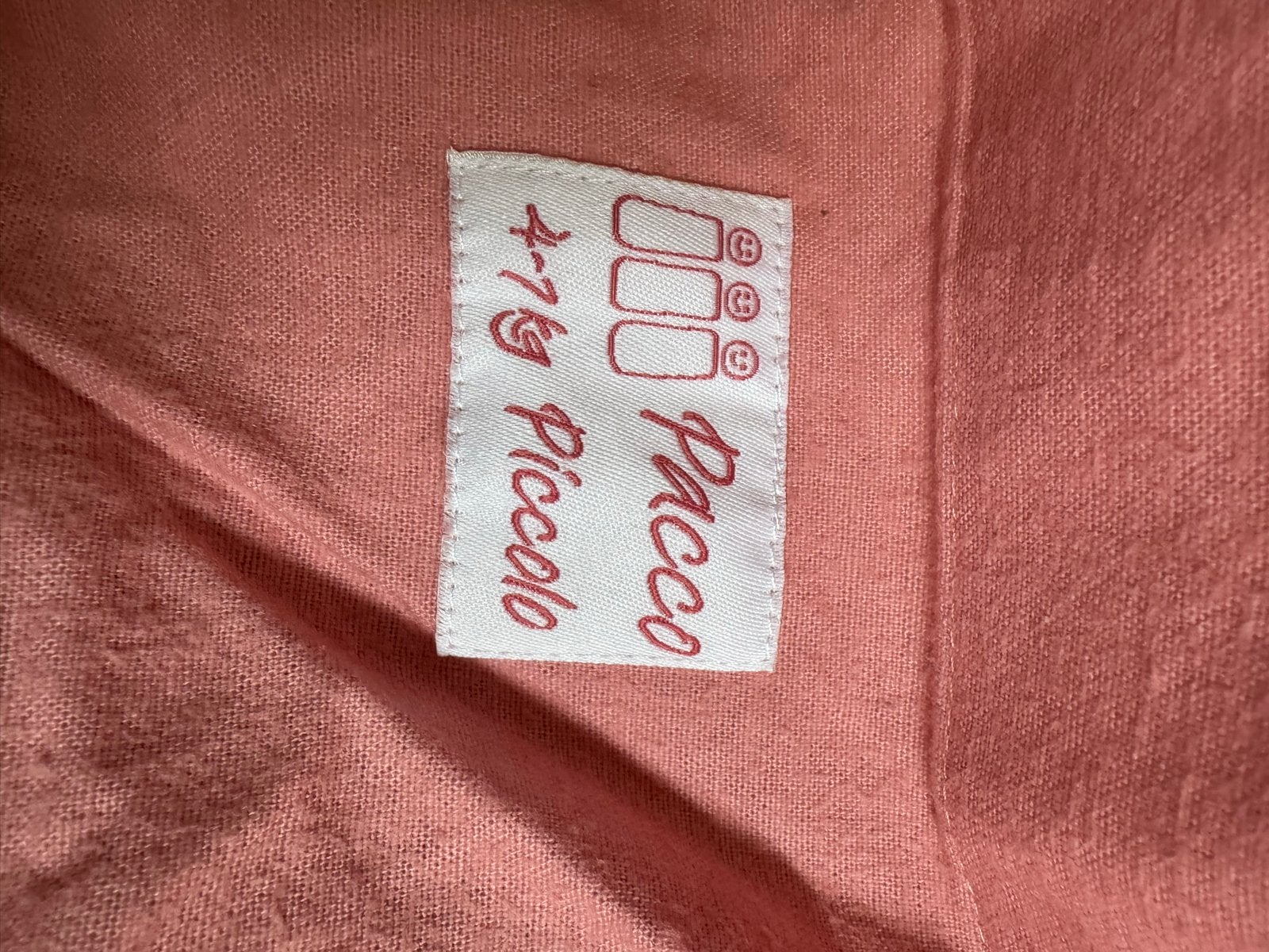 Pacco Piccolo Inbakerdoek Roze (4-7 kg), Ophalen, Bakerzak of Bakerdoek, Overige merken, Zo goed als nieuw