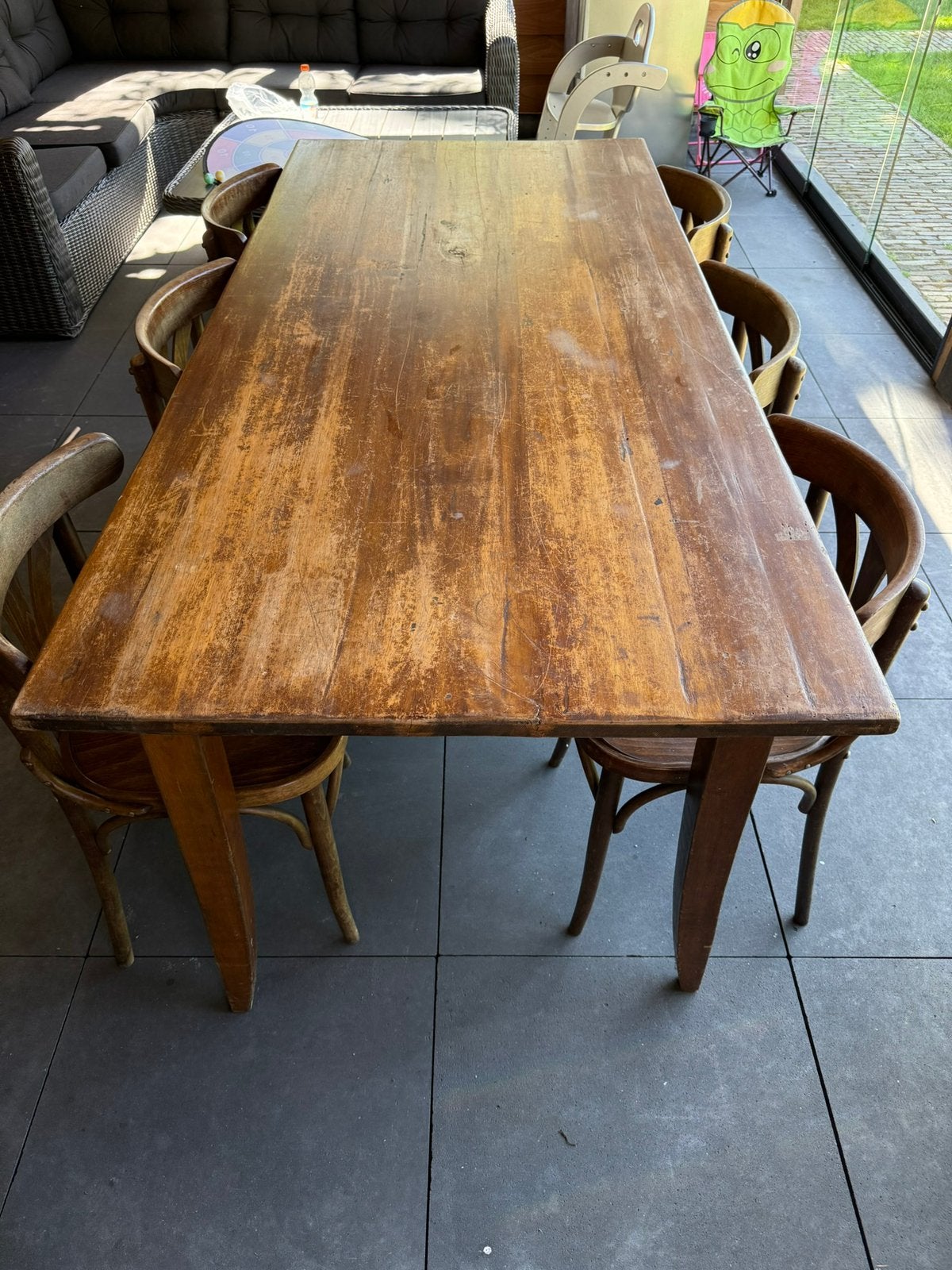 Tafel kroeg / mancave, Huis en Inrichting, Ophalen, Gebruikt, 200 cm of meer, 50 tot 100 cm