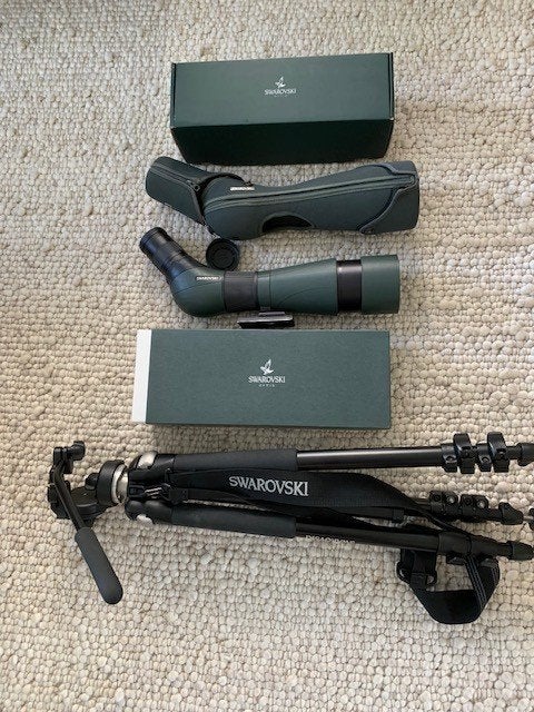 Swarovski telescoop ATS 80 HD, Gebruikt, Lenzentelescoop (refractor), 80 tot 200 mm, Met statief