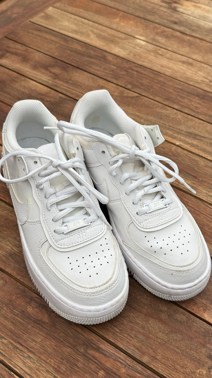 Witte Nike Air Force 1 Shadow sneakers - Maat 39, Wit, Ophalen of Verzenden, Sneakers of Gympen, Gedragen