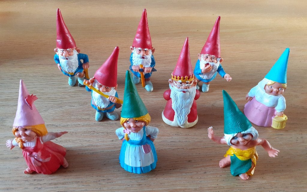 david de kabouter poppetjes figuurtjes Rien Poortvliet, Ophalen of Verzenden, Gebruikt