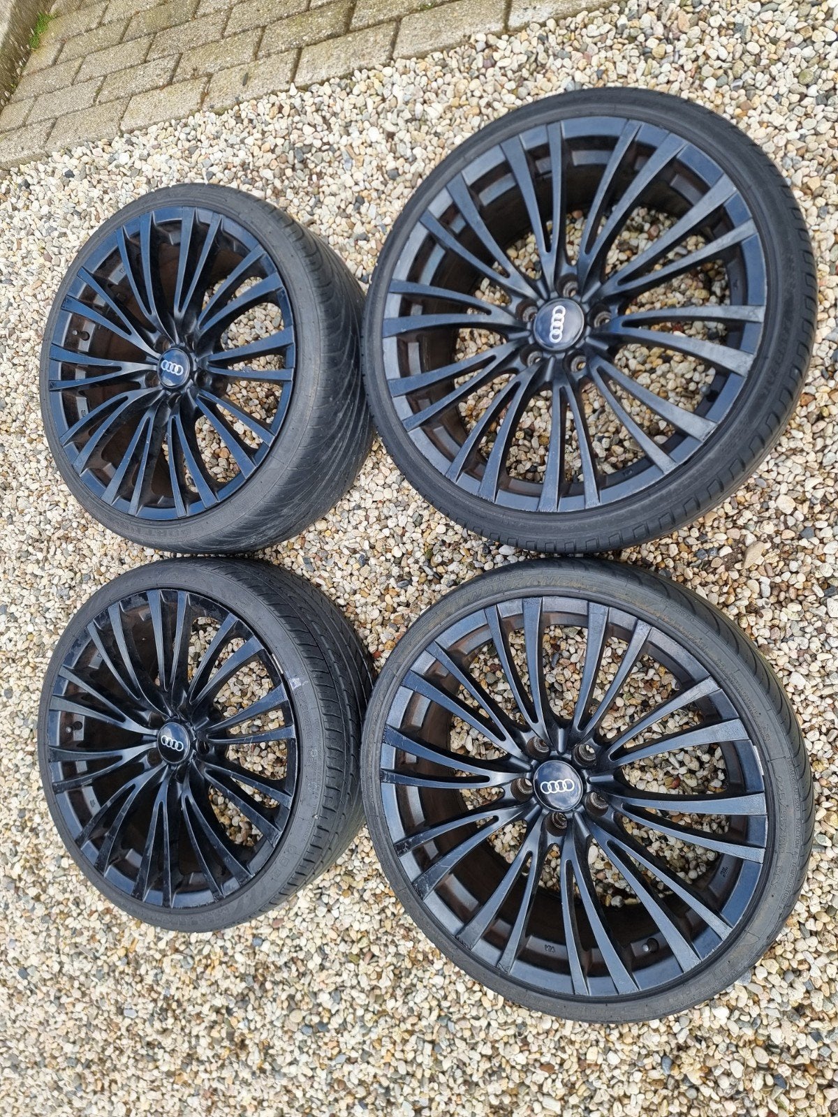 Audi A4 A5 A6 19 inch velgen met zomerbanden - 225/35ZR19, Auto-onderdelen, 19 inch, Gebruikt, Banden en Velgen, Ophalen of Verzenden