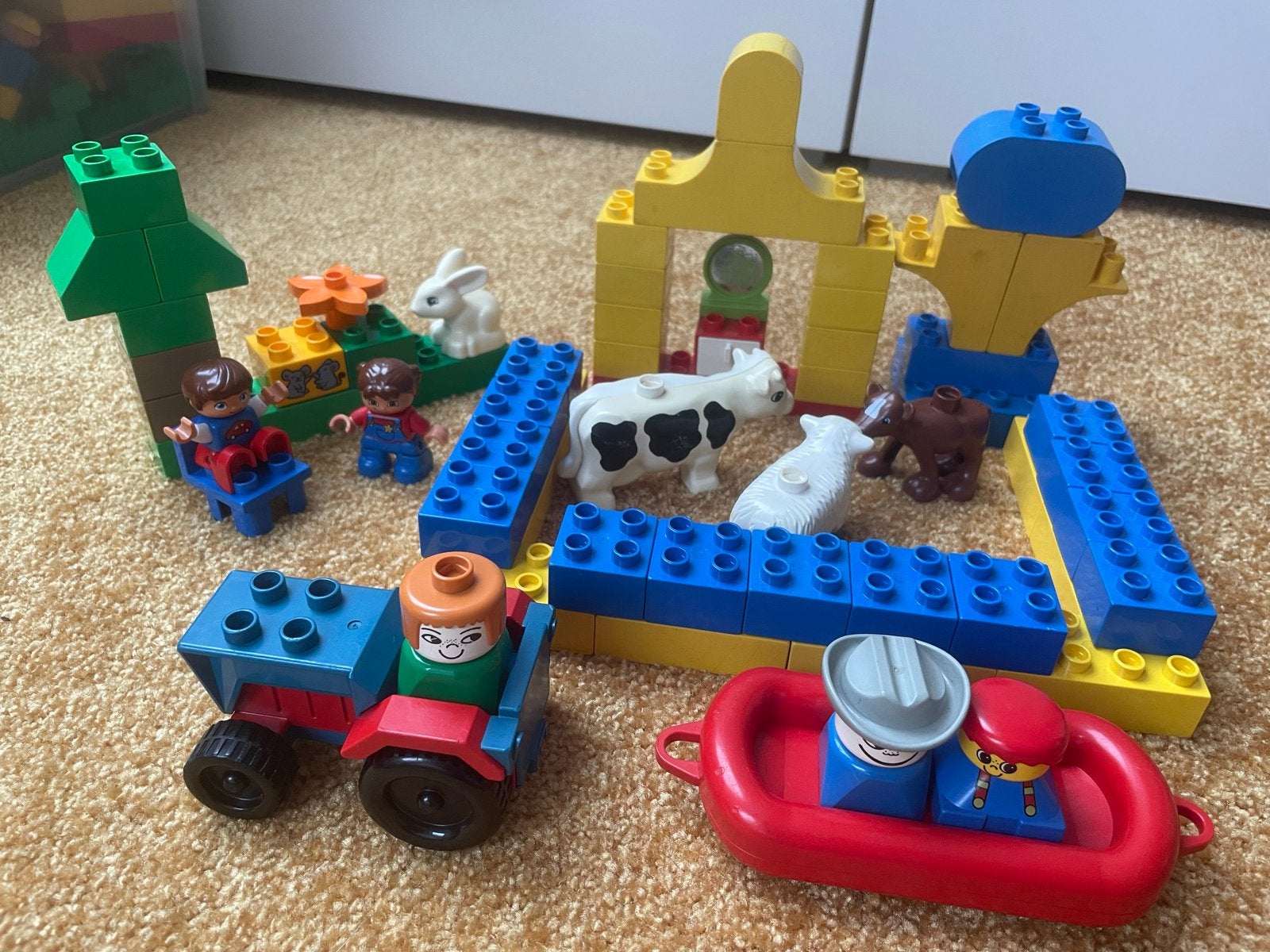 Grote set LEGO Duplo boerderij en meer, Verzenden, Gebruikt, Overige merken