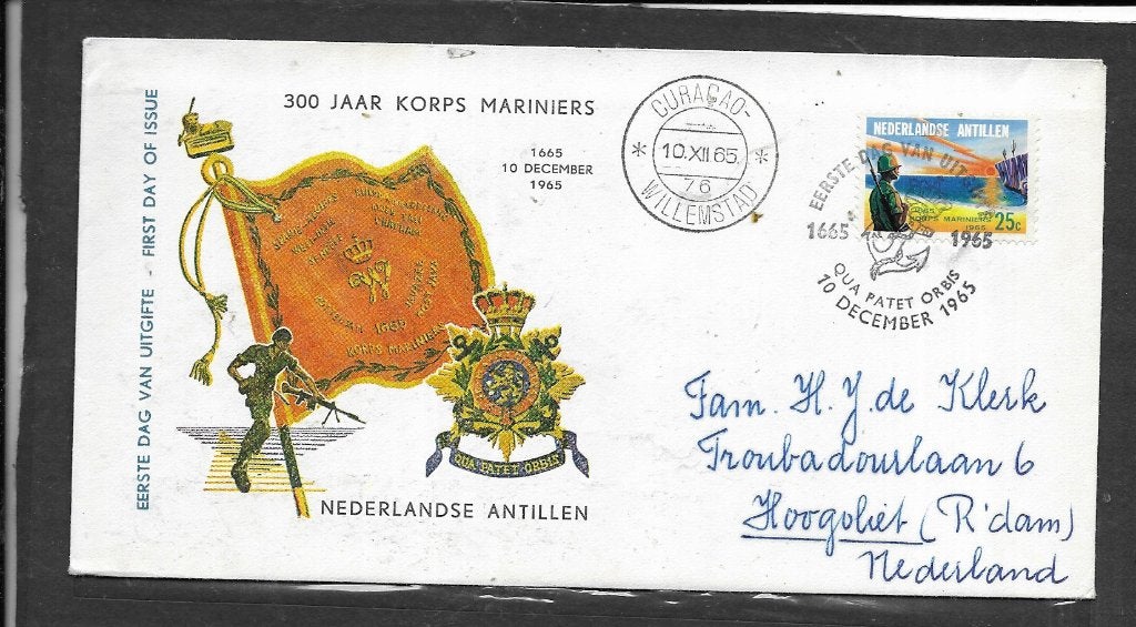 Antillen, FDC 1965, gestempeld, Verzenden, Gestempeld