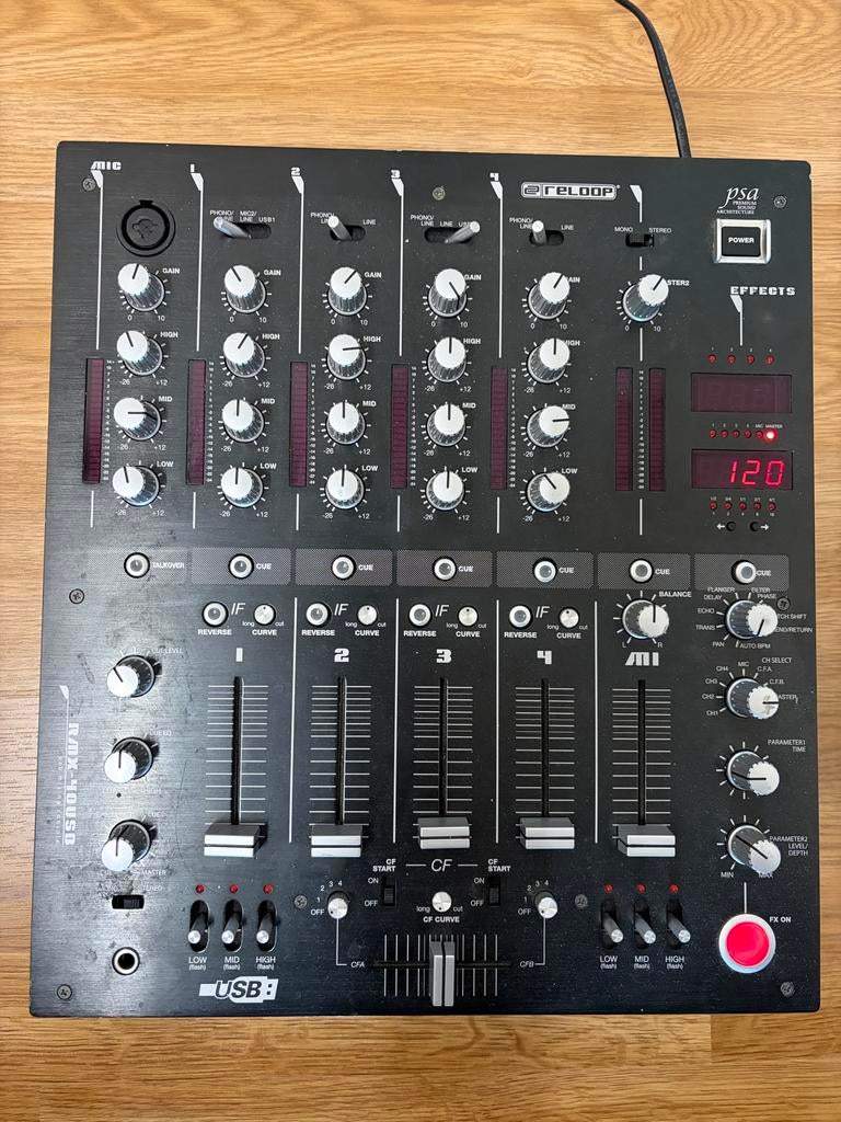 Reloop RMX 40 USB DJ mixer, Muziek en Instrumenten, Dj-sets en Draaitafels, Ophalen of Verzenden, Gebruikt, Dj-set, Reloop