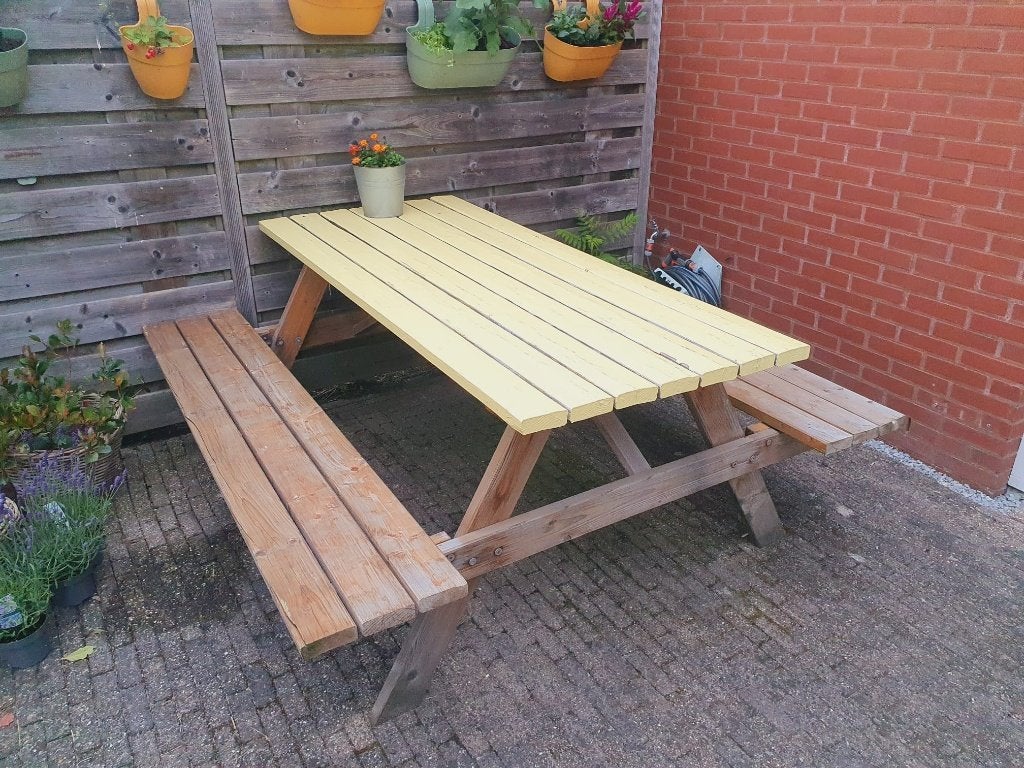 Picknicktafel, Tuin en Terras, Picknicktafels, Ophalen, Gebruikt, Inklapbaar, Rechthoekig