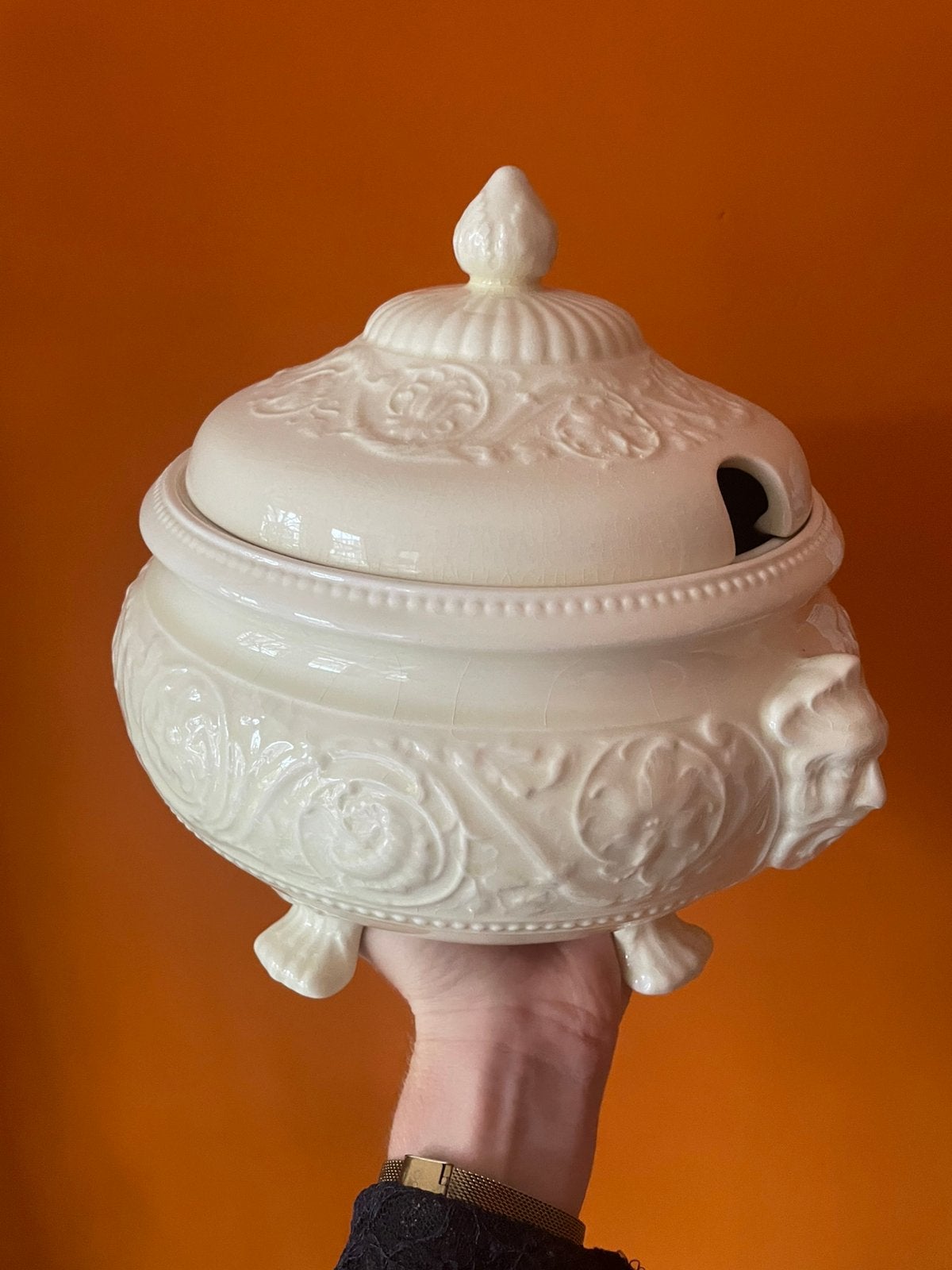 Dekschaal wedgwood Patrician, Gebruikt, Keramiek, Vintage, Ophalen of Verzenden