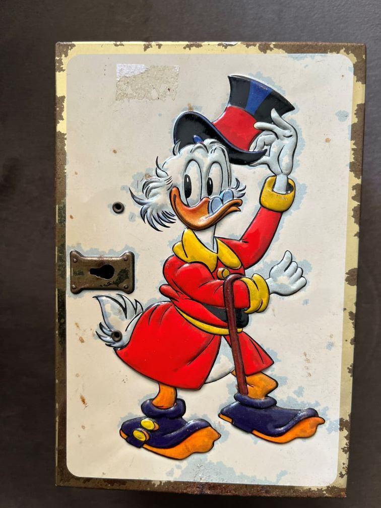 Blikken spaarpot Dagobert Duck, Verzamelen, Ophalen of Verzenden, Donald Duck, Gebruikt, Overige typen