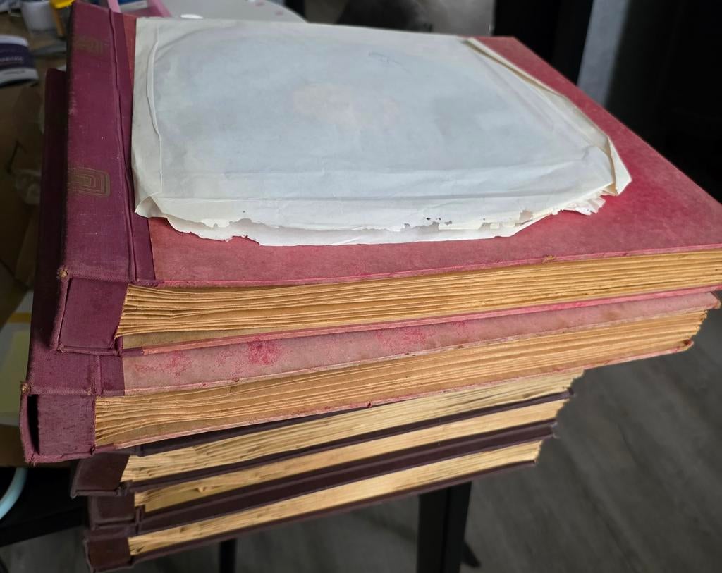 6 mappen vol met bakeliet 78 toeren platen, Cd's en Dvd's, Vinyl | Overige Vinyl, Ophalen, Gebruikt, 12 inch