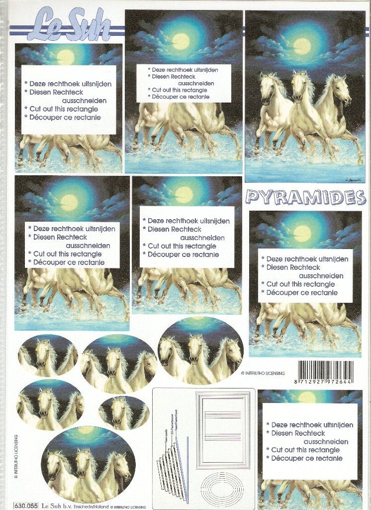 v29 knipvel le suh pyramide 630.055 paarden, Ophalen of Verzenden, Nieuw, Dieren, Knipvel