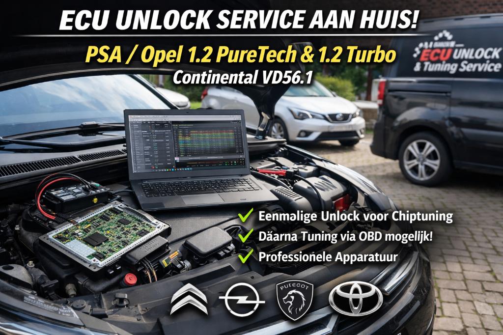 Chiptuning ECU Unlock PSA / Opel 1.2 PureTech Turbo VD56.1, Ophalen
