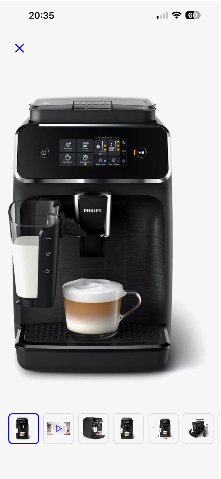 Philips LatteGo 2200 Serie EP2230/10, Witgoed en Apparatuur, Ophalen, Afneembaar waterreservoir, Espresso apparaat, Nieuw