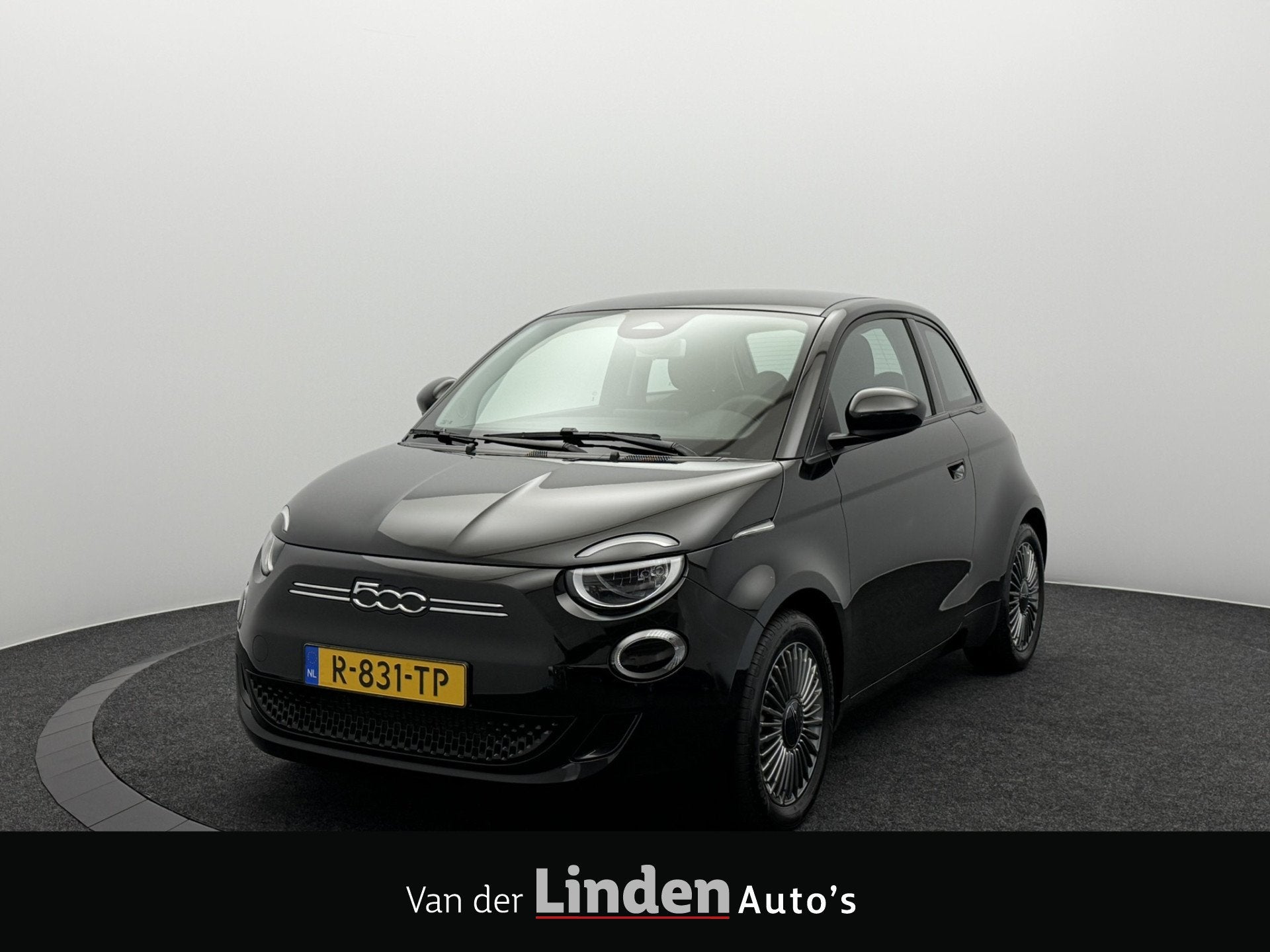 Fiat 500 Icon 42 kWh 3-Fase SOH 92% | Navigatie | Carplay&An, Auto's, Fiat, Stof, 23 min, 4 stoelen, Zwart
