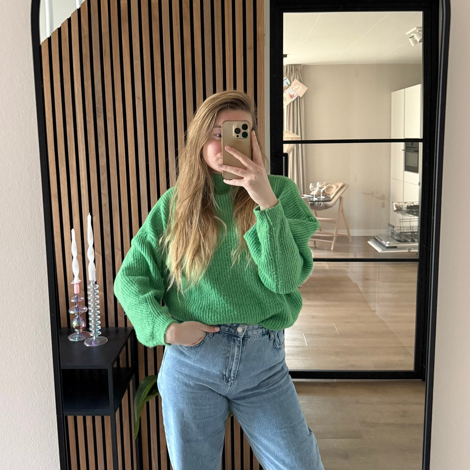 Groene trui, Ophalen of Verzenden, Zo goed als nieuw, Maat 38/40 (M), Groen