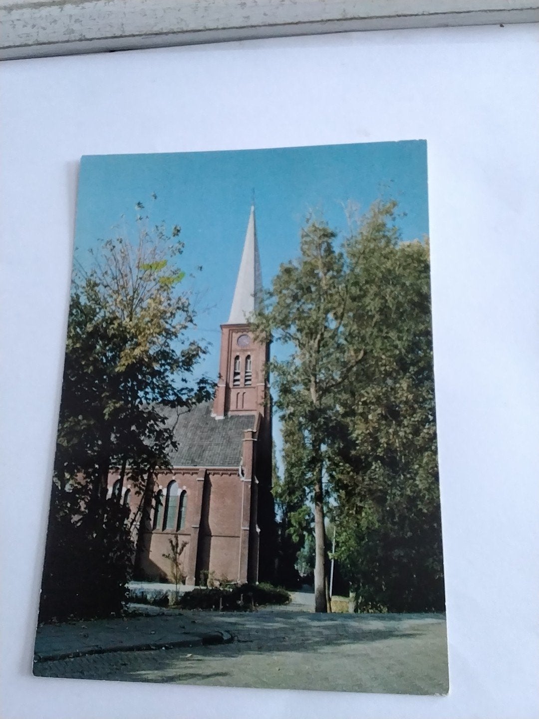 Oude Ansichtkaart Waddinxveen R.K. Kerk, Verzamelen, Ophalen of Verzenden, 1960 tot 1980, Gelopen, Zuid-Holland
