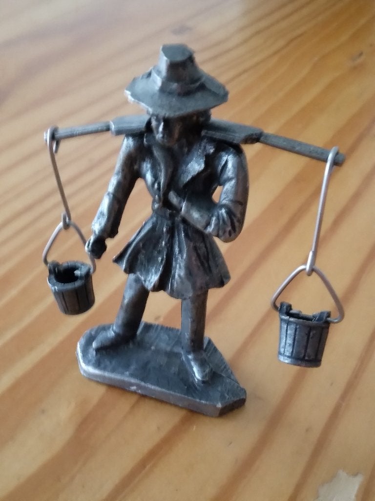 tin waterdrager 94%sn tin 7,5 cm hoog, Antiek en Kunst, Ophalen of Verzenden