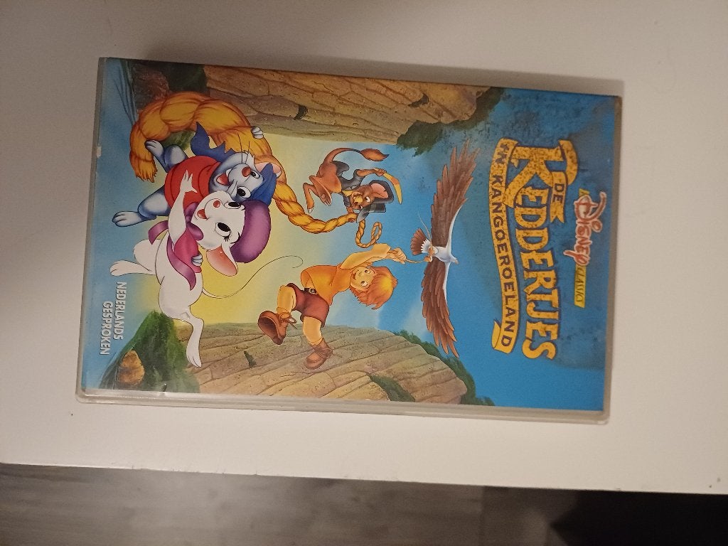 Disney VHS – De Reddertjes in Kangoeroeland (Nederlands gesp, Gebruikt, Tekenfilm, Alle leeftijden, Ophalen of Verzenden