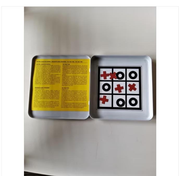 compact reisspel boter kaas en eieren, Een of twee spelers, Ophalen of Verzenden, Zo goed als nieuw, Reisspel