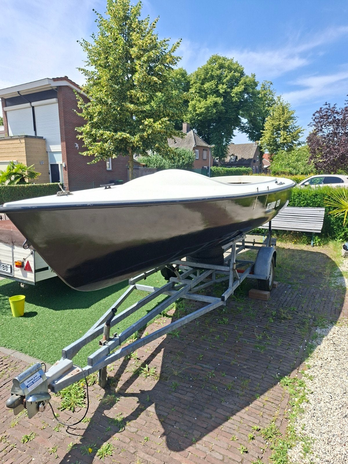 open zeilboot met WegTrailer .Moet weg Zsm !, Ophalen, Gebruikt