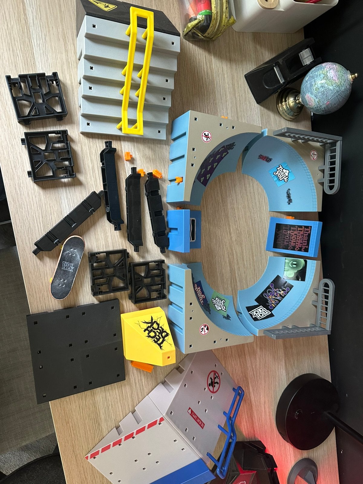 Mini skate parkje met techdeck mini skateboard, Ophalen of Verzenden, Gebruikt