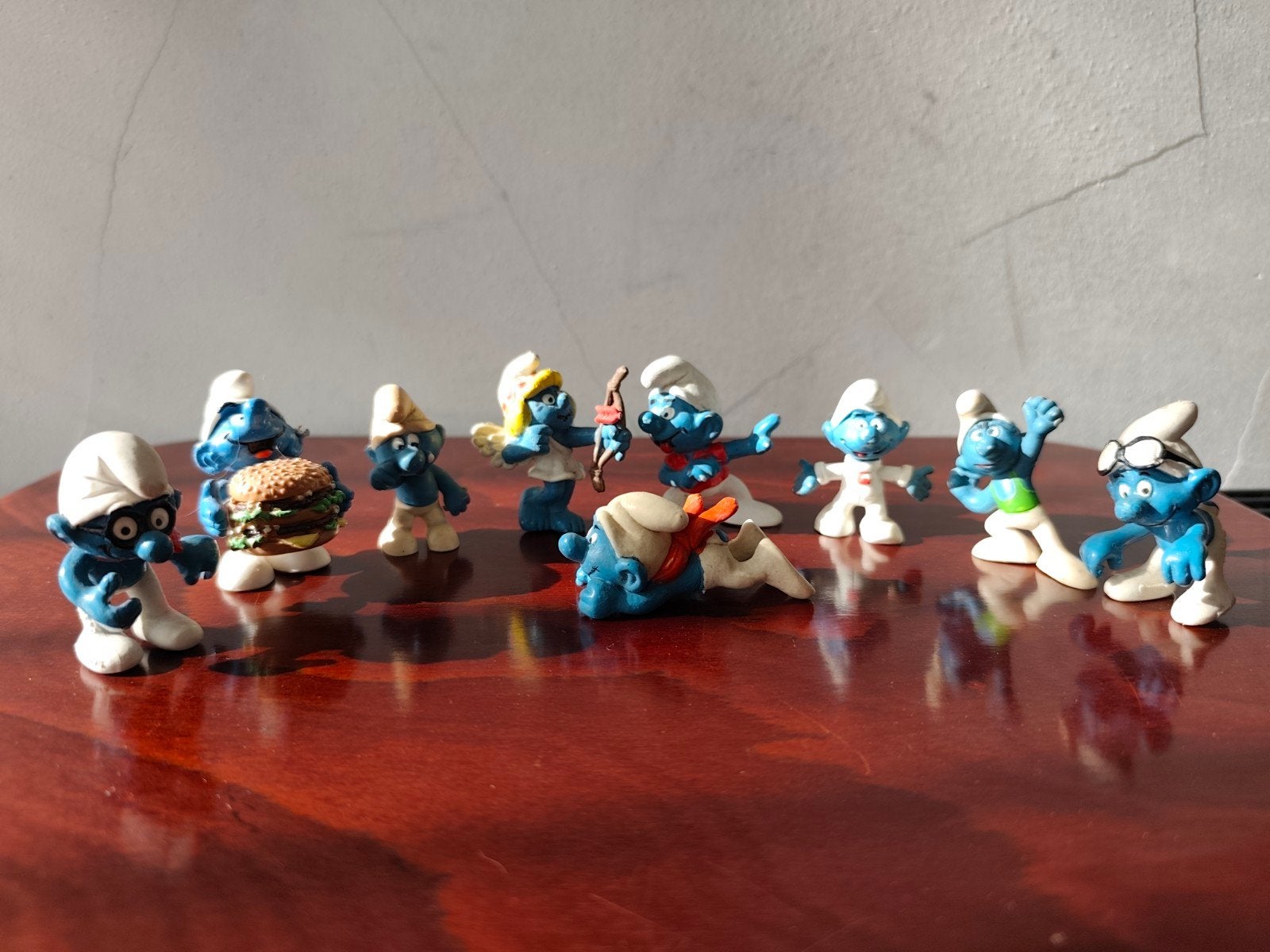 9x vintage smurf met ontbrekend accessoire, Ophalen of Verzenden, Gebruikt, Verschillende Smurfen, Poppetje, Figuurtje of Knuffel