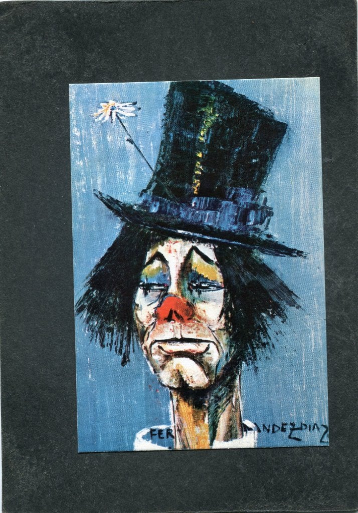 Ansicht Rosy Fernandez Diaz - Clown au Chapeau, Verzenden, 1980 tot heden, Ongelopen