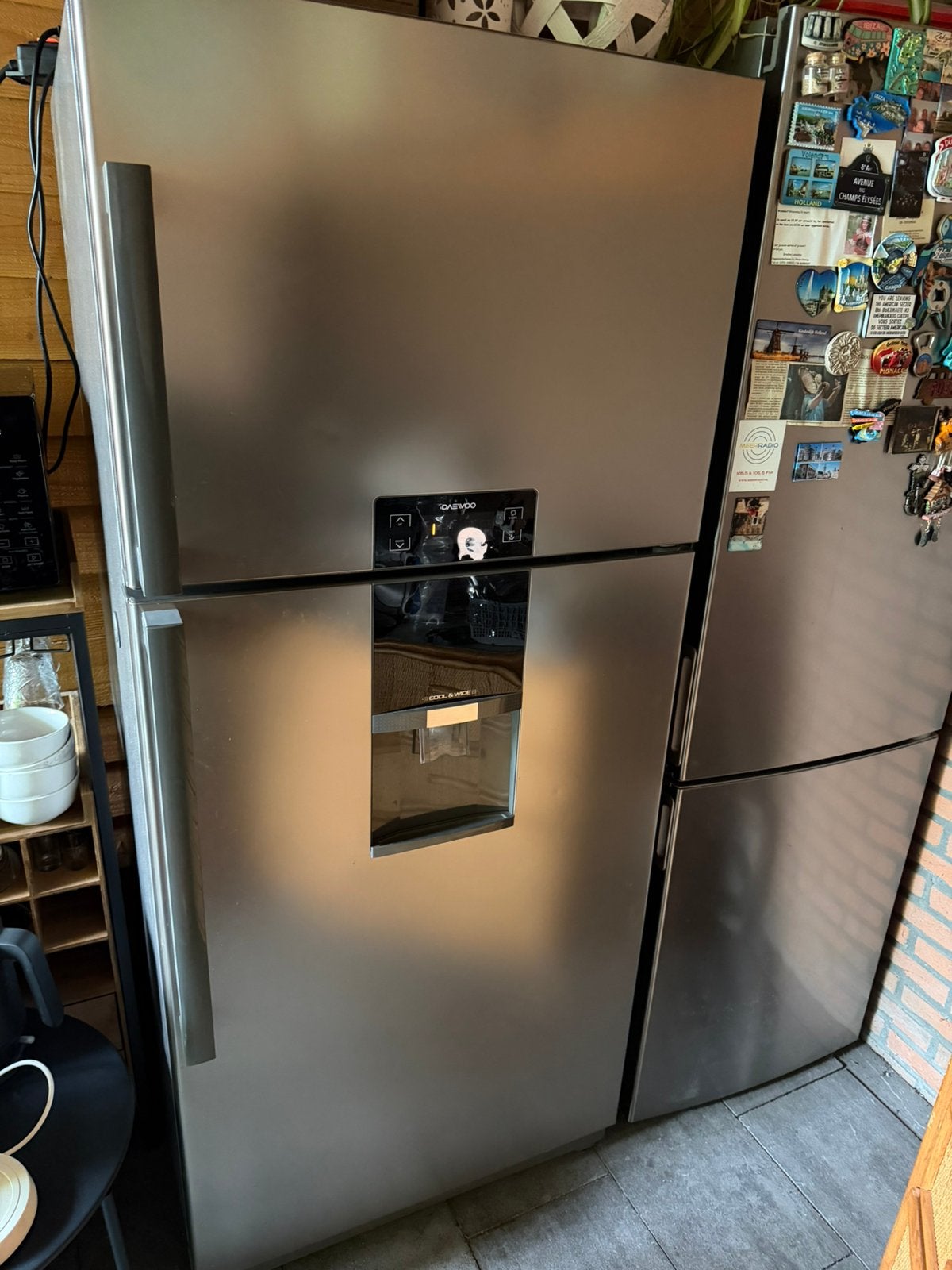 Koelkast (fridge freezer) met waterdispenser, Ophalen, Gebruikt, 200 liter of meer, 60 cm of meer