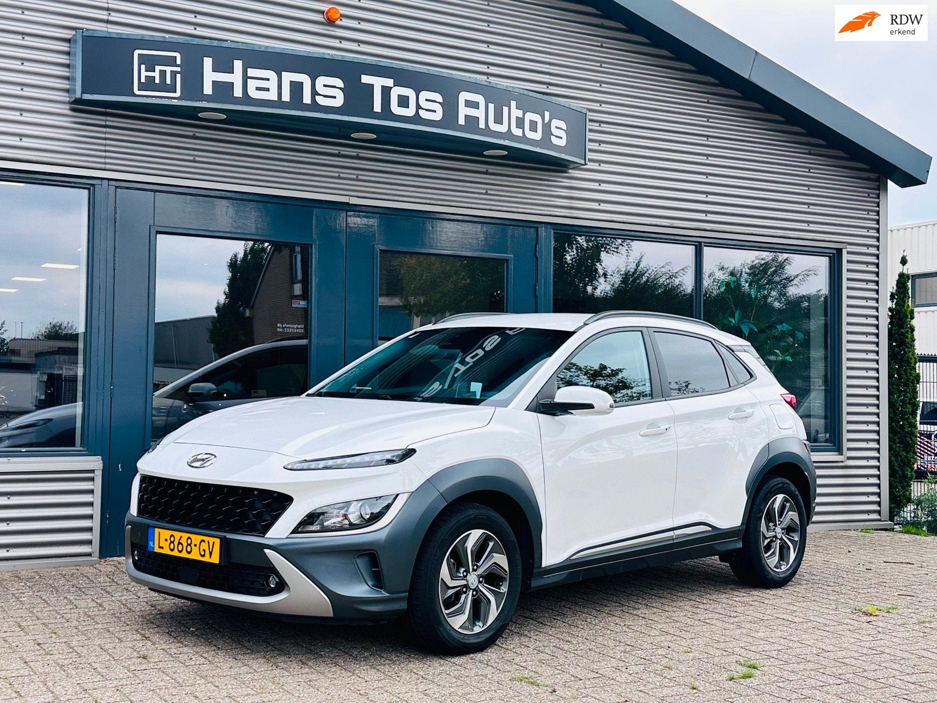 Hyundai Kona 1.6 GDI HEV Fashion FACELIFT/ adapt.crc/ camera, Auto's, Gebruikt, Euro 6, Wit, Origineel Nederlands