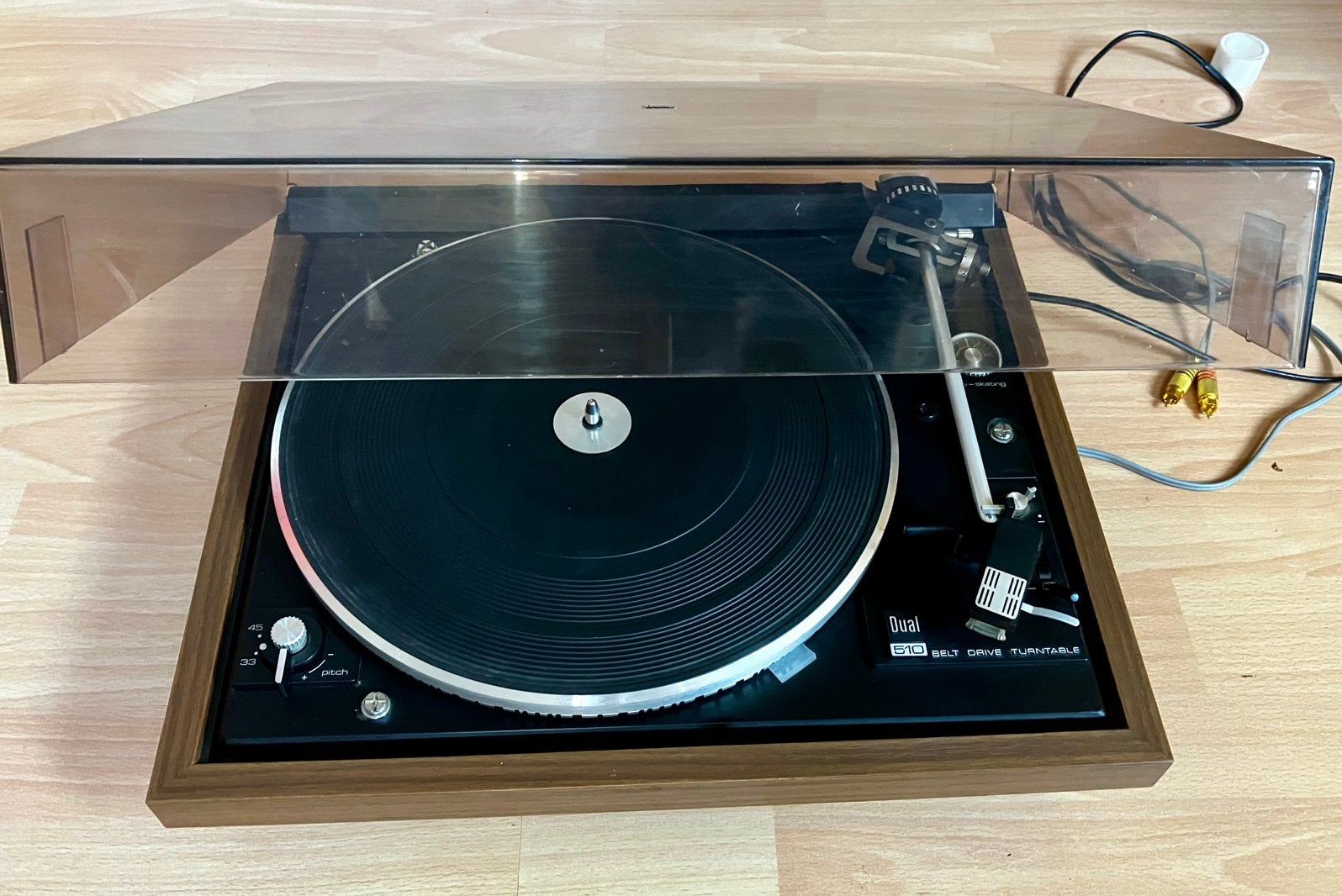 Dual 510 geheel gereviseerd met DMS242 element & goede naald, Audio, Tv en Foto, Ophalen, Zo goed als nieuw, Dual, Pitch-regelaar
