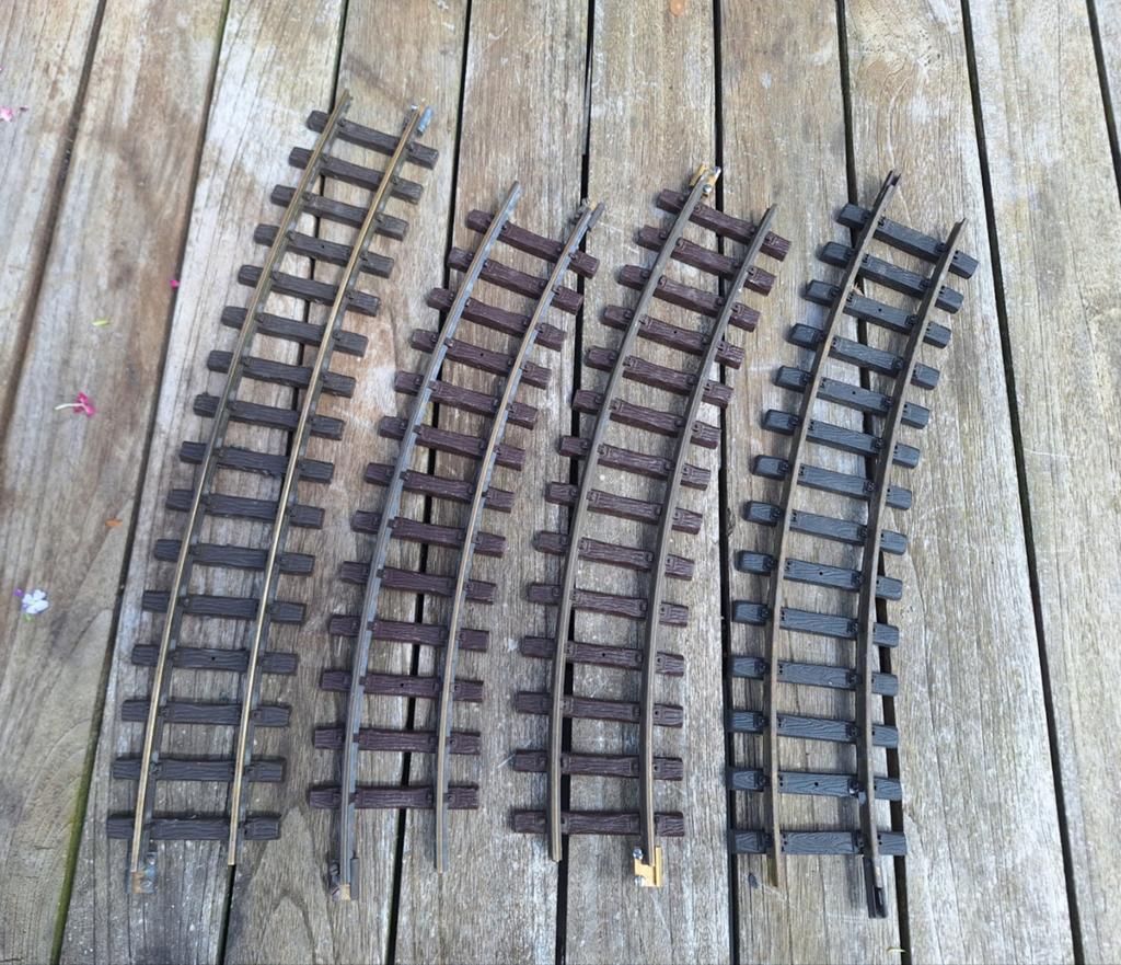 Diverse LGB rails - bochten R2 en R3, Hobby en Vrije tijd, Overige merken, Gebruikt, Gelijkstroom, Rails