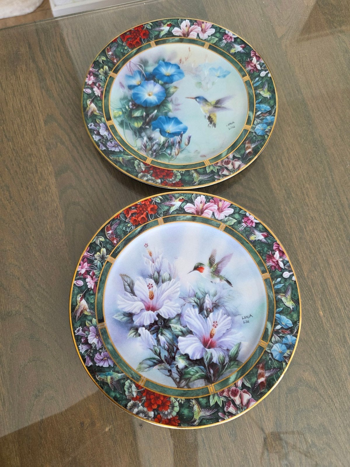 Vintage Lena Liu borden 2x, Antiek en Kunst, Ophalen of Verzenden