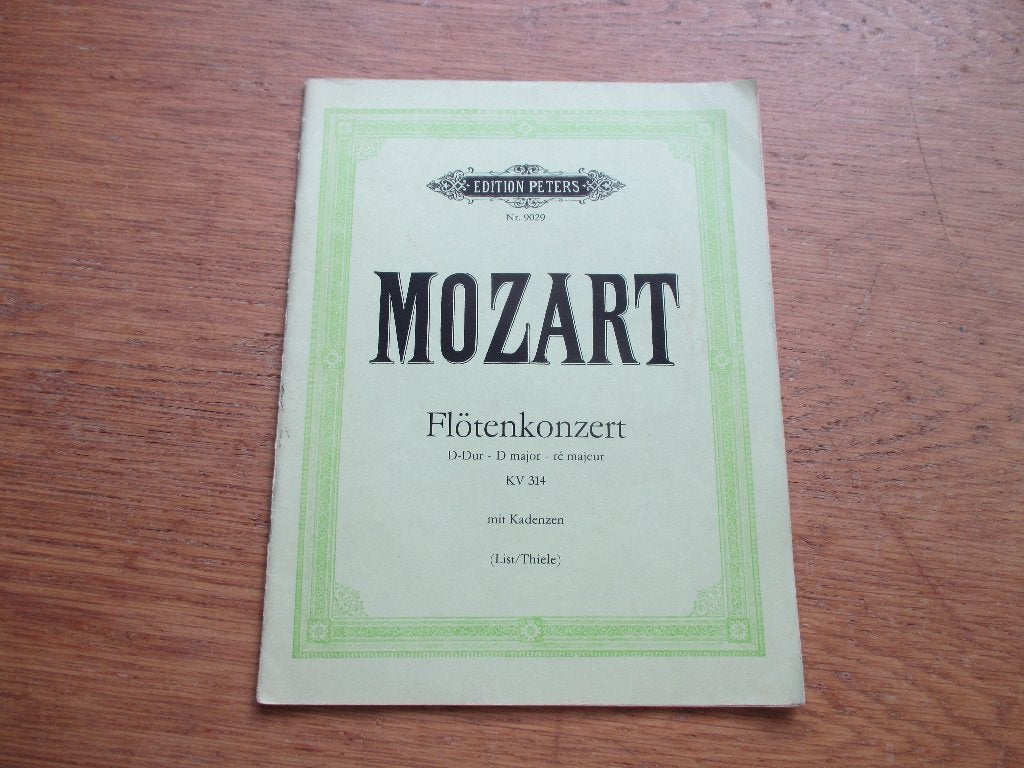 Mozart Flötenkonzert D-Dur KV 31 - -dwarsfluit, Gebruikt, Klassiek, Dwarsfluit of Piccolo, Ophalen of Verzenden
