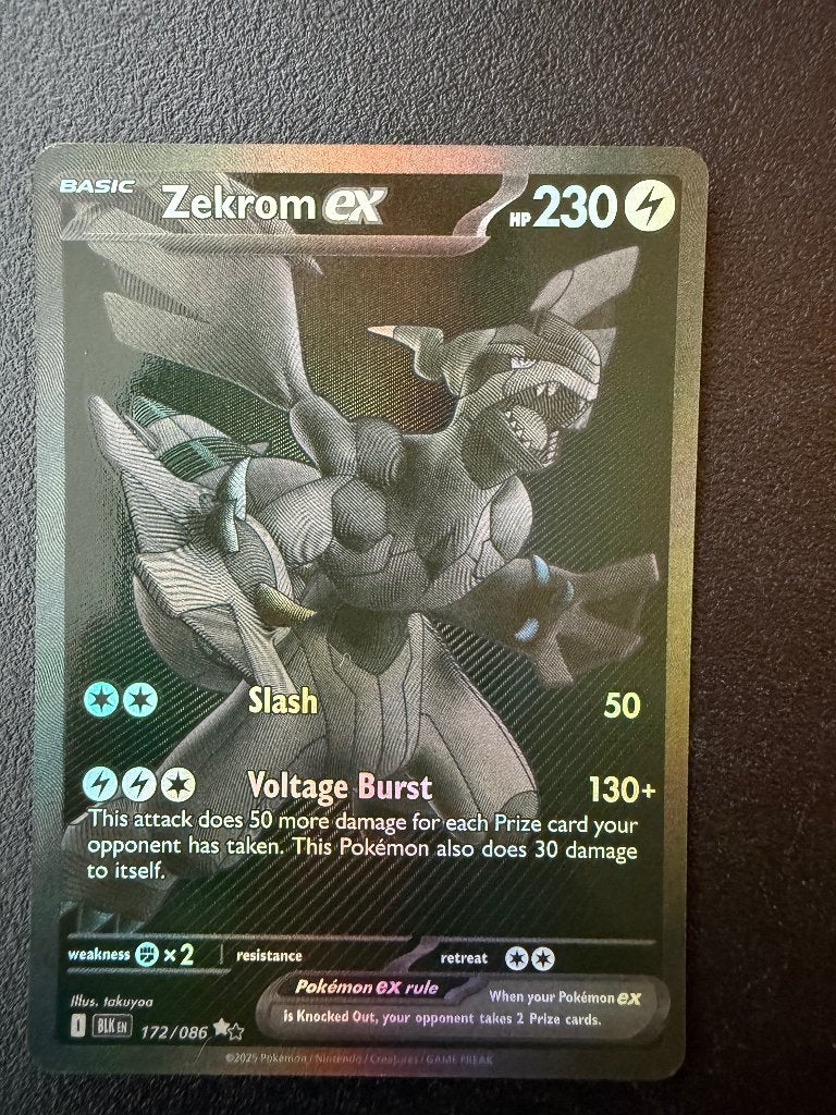 Pokemon Zekrom, Ophalen of Verzenden, Zo goed als nieuw, Losse kaart
