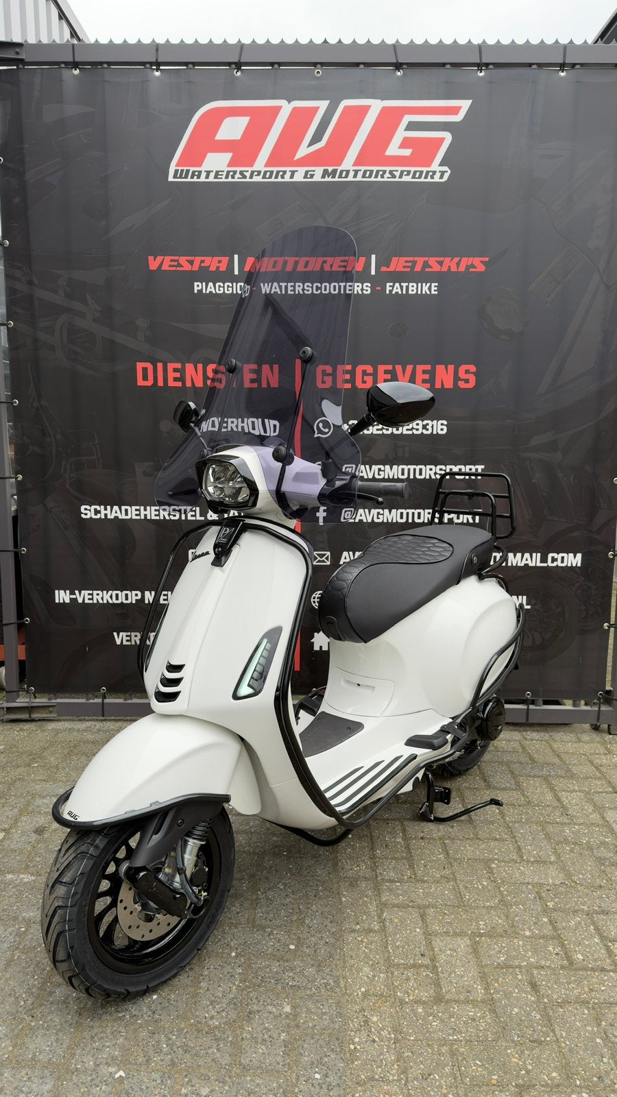 UITVERKOOP‼️ NIEUWE Vespa Sprint BROM e5 wit GRATIS BEZORGD, Overige modellen, Maximaal 45 km/u, Nieuw, Ophalen of Verzenden