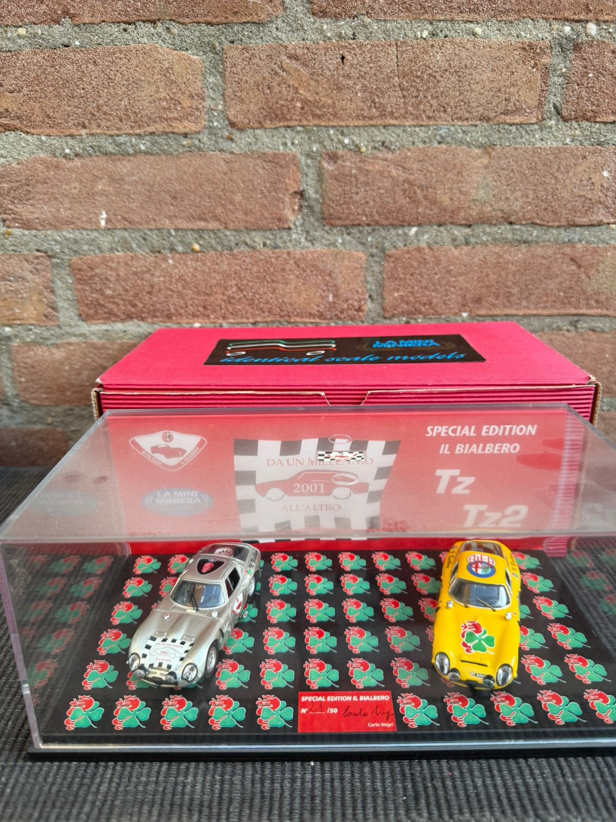 1:43 La Mini Miniera Alfa Romeo TZ + TZ2, Ophalen of Verzenden, Zo goed als nieuw, Auto, Overige merken