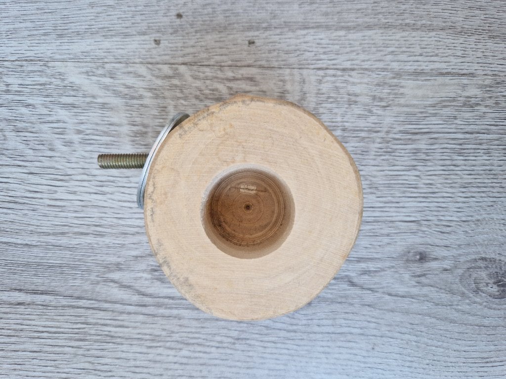 Houder voor fruit cup/fruitkuipje van teak hout #2, Ophalen of Verzenden, Nieuw, Kooi-accessoires