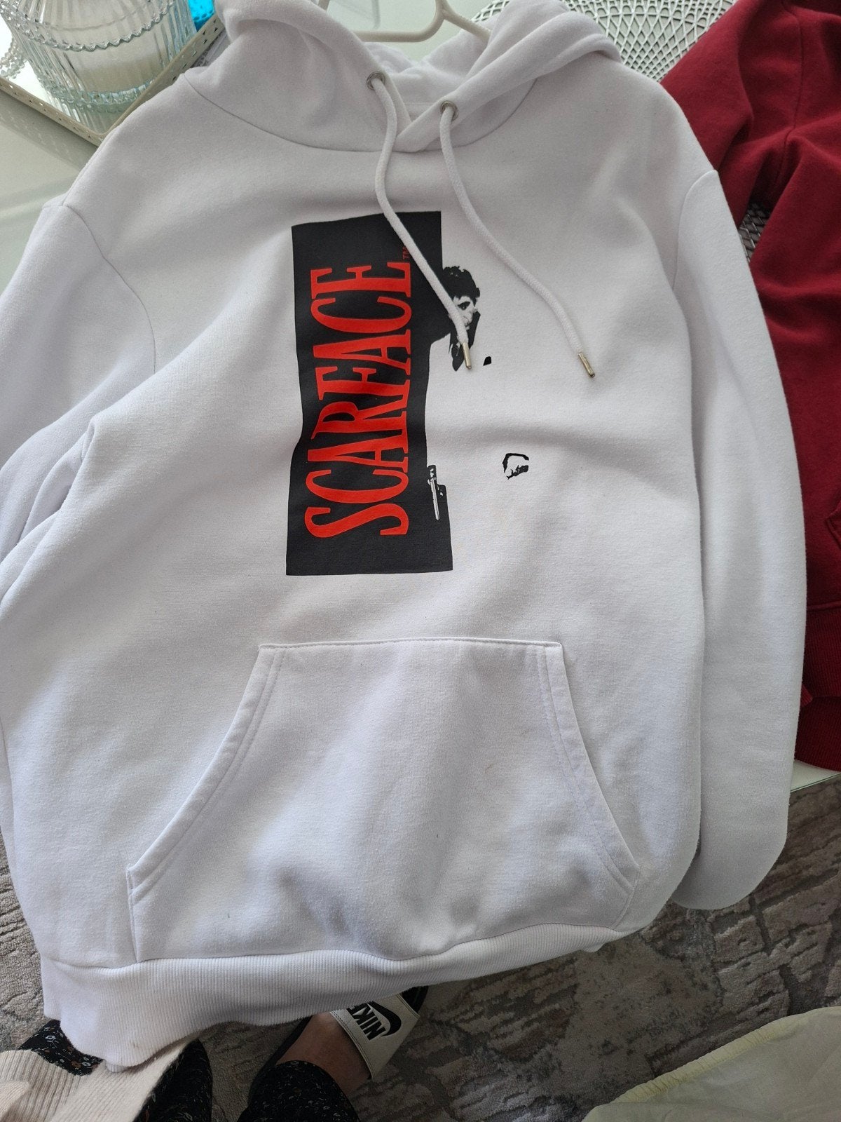 Witte Scarface Hoodie maat M, Kleding | Heren, Ophalen of Verzenden, Zo goed als nieuw, Onbekend