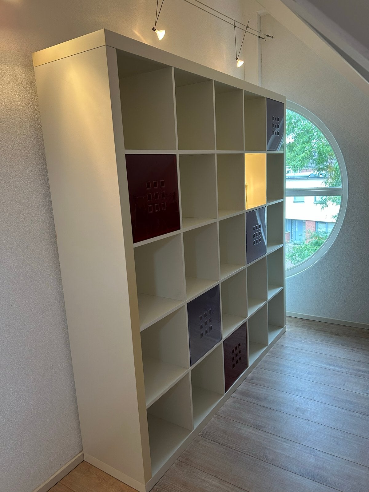 IKEA Kallax kast 25 vakken - Wit, Ophalen, Gebruikt, 150 tot 200 cm, 150 tot 200 cm